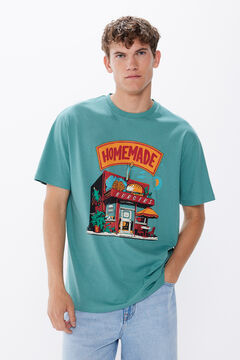 Springfield Selbstgemachtes T-Shirt grün