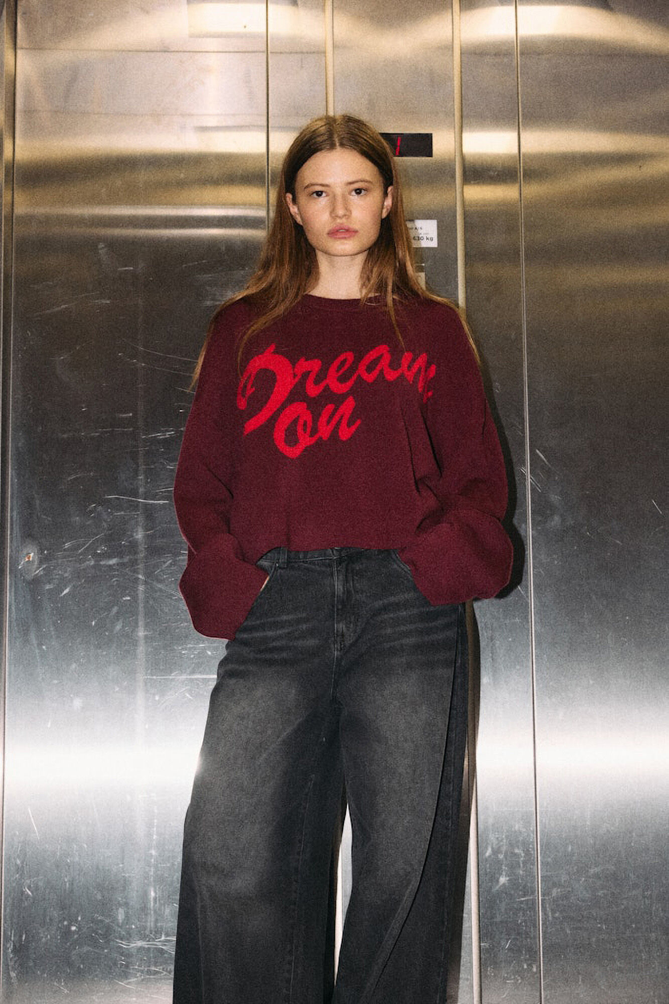 Noisy May jersey estampado cuello redondo