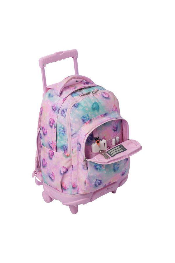 Totto Mochila Renglones Glitter rosa
