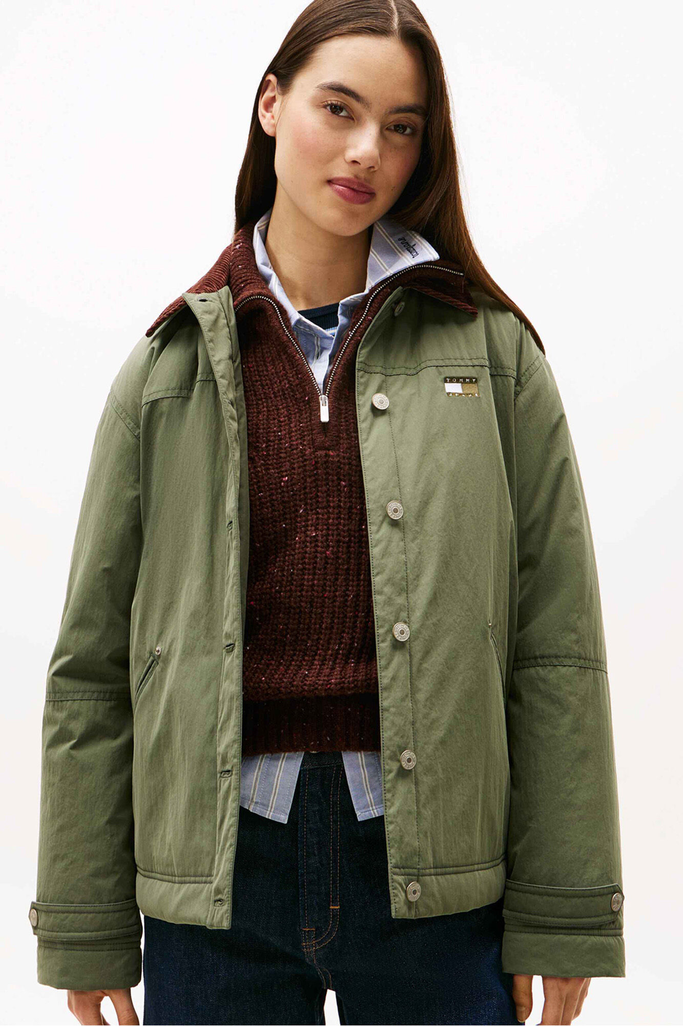 Tommy Jeans Chaqueta forrada con cuello pana