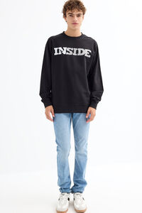 Inside Sweatshirt mit Logo auf der Innenseite
