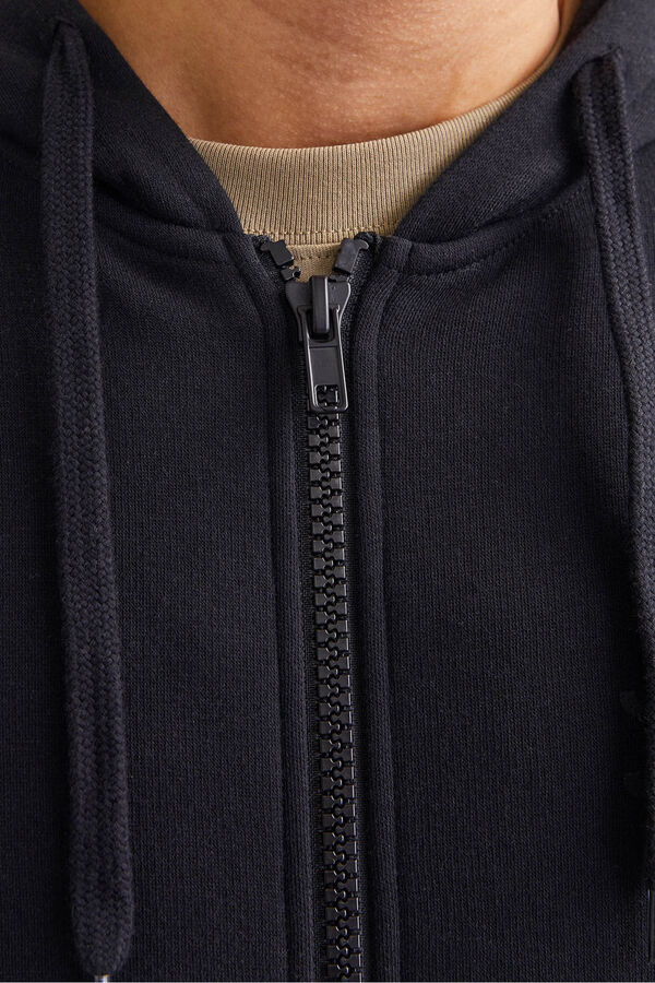 Jack & Jones Sudadera b&aacute;sica cremallera negro