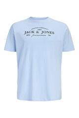 Jack & Jones PLUS Camiseta manga corta de algod&oacute;n azul