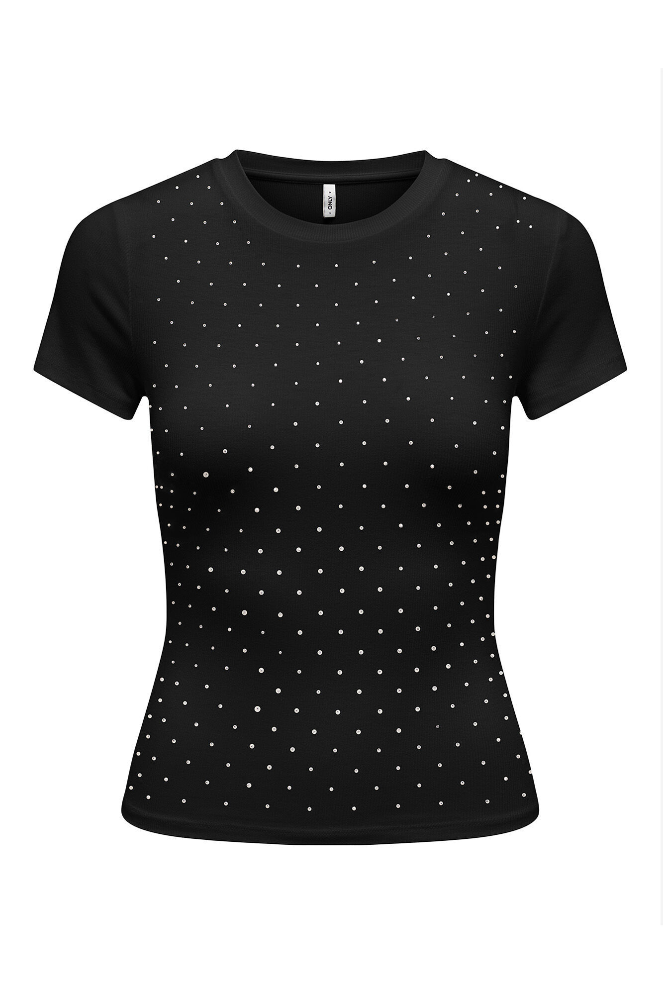 Only Camiseta strass ajustada