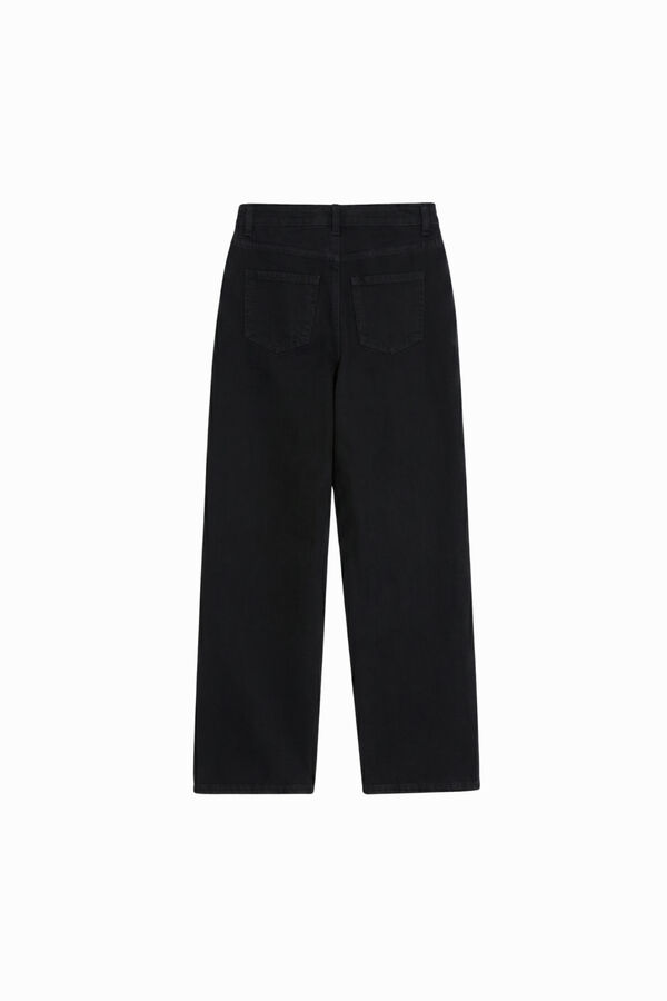 Balmohk Jeans straight tiro medio negro