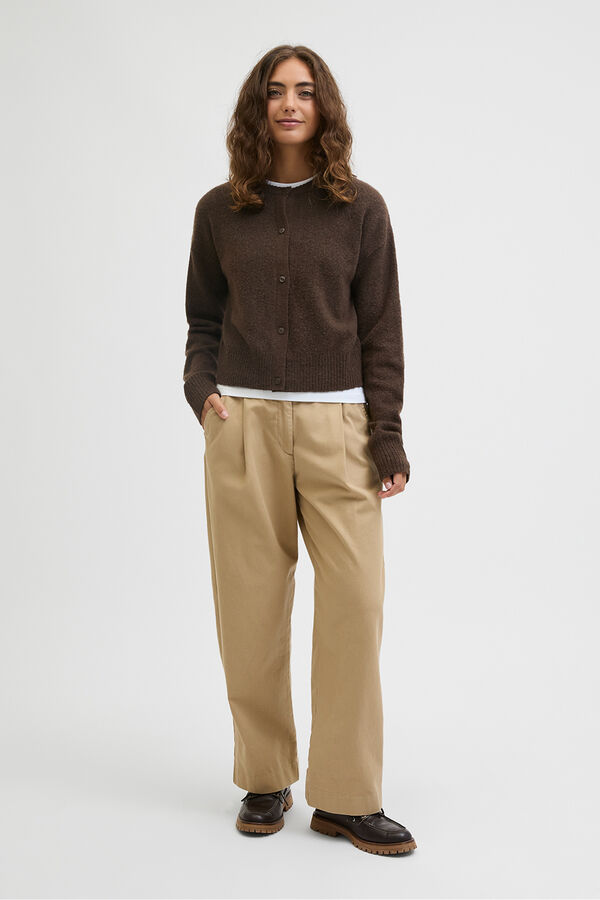 Jack & Jones Jersey-Knit cardigan with buttons nude