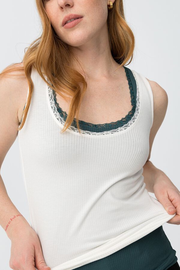 Tiffosi Set of 2 strappy tops blanc