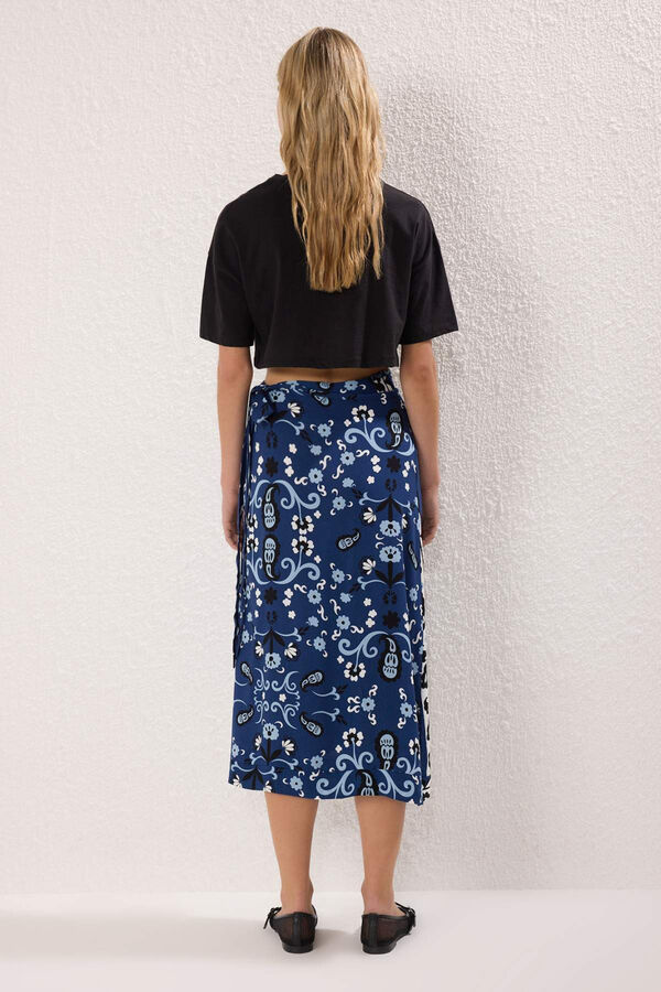 Trendyol Midi skirt with bow detail blue