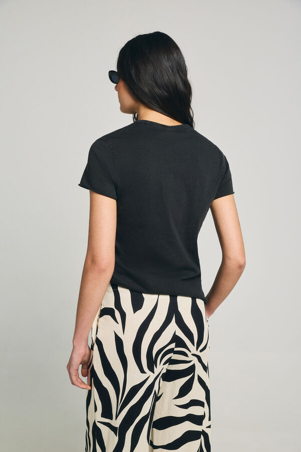 Only Printed short-sleeved T-shirt brown