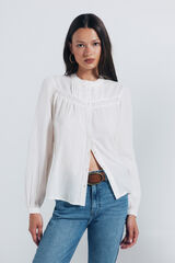Springfield Cotton lace blouse nude