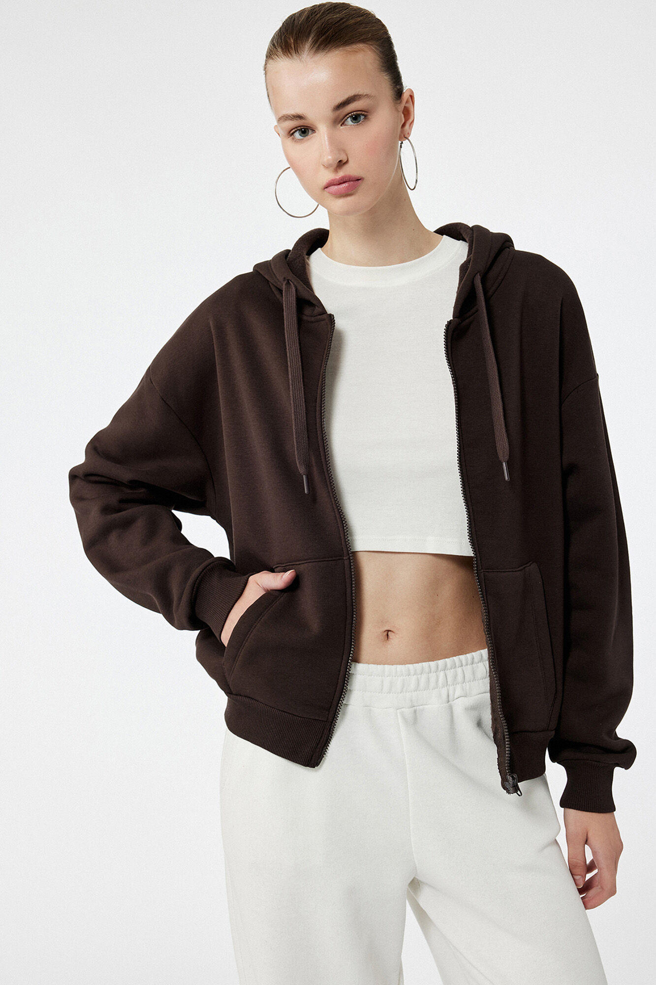 Koton Sweatshirt com fecho-&eacute;clair