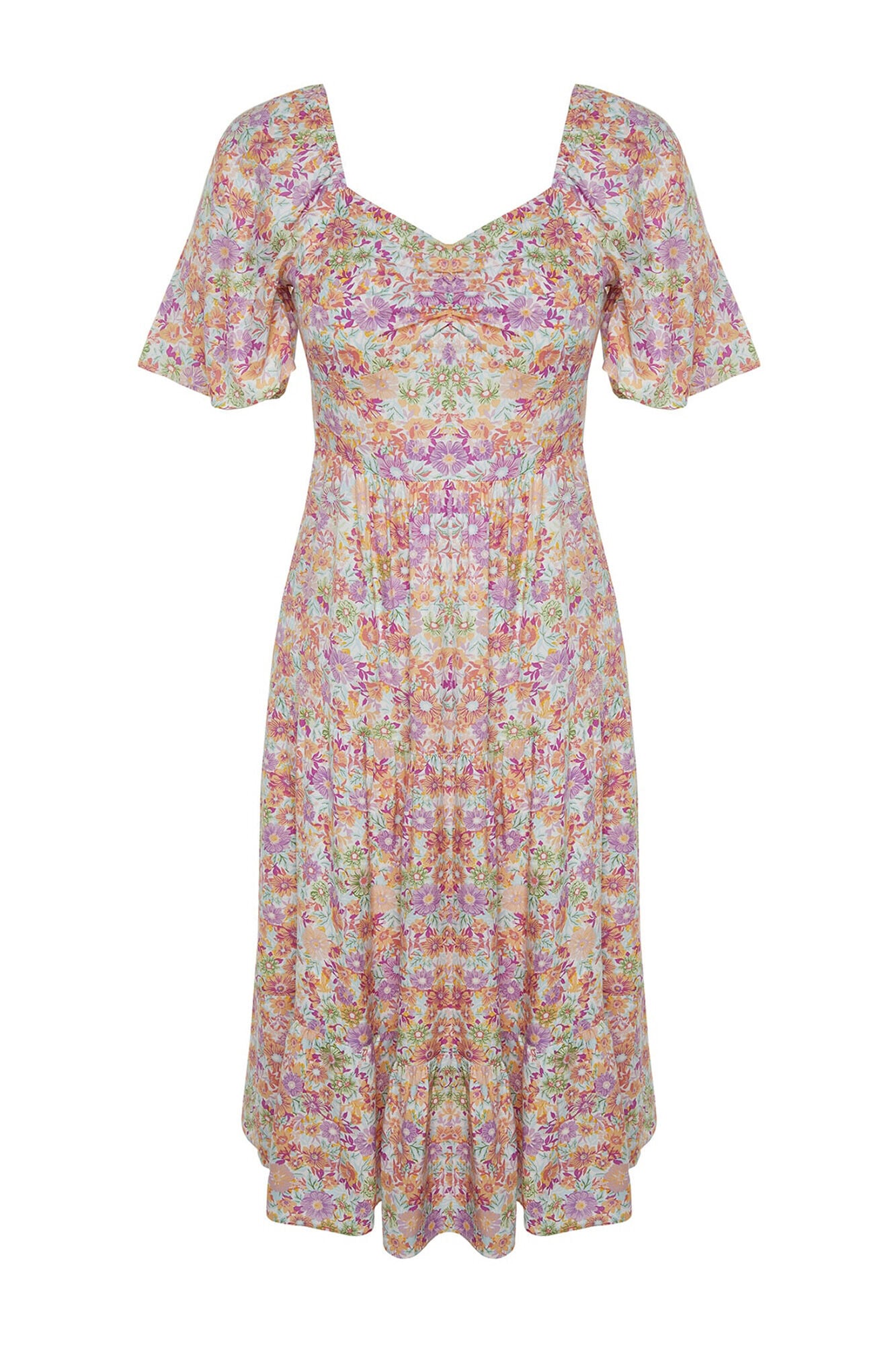 Trendyol Vestido midi escote coraz&oacute;n