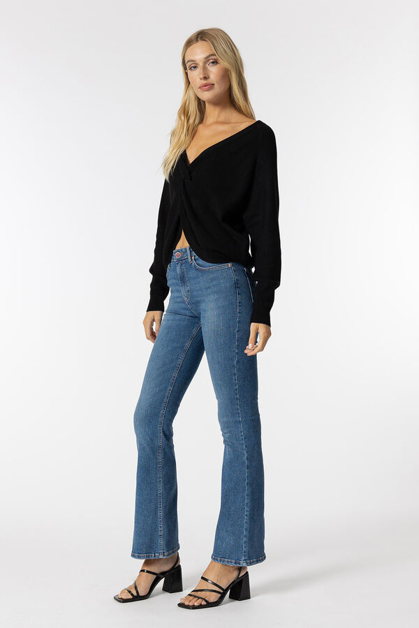 Springfield Zoe high-rise flared jeans blue