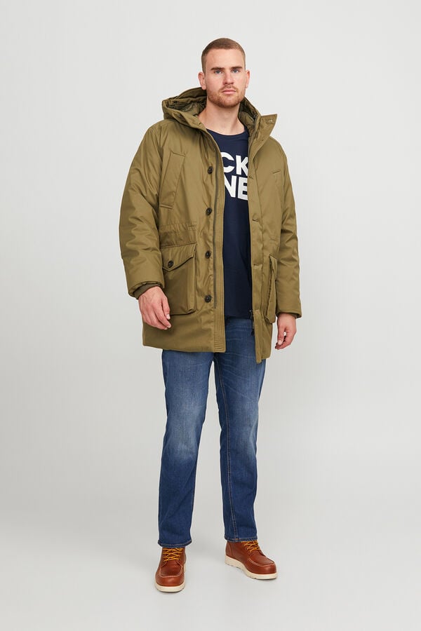 Jack & Jones PLUS Camiseta b&aacute;sica logo azul