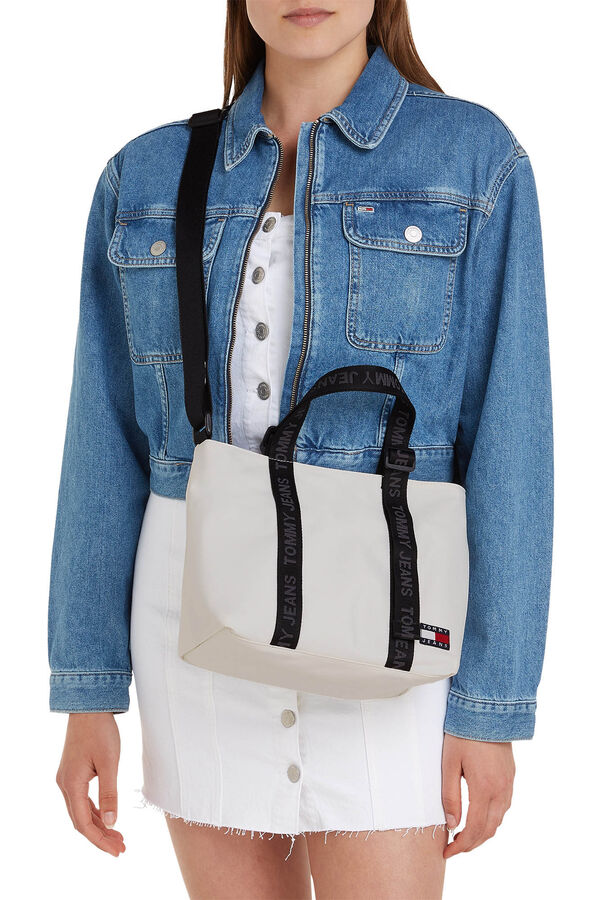 Springfield Bolso mini tote Tommy Jeans marfil