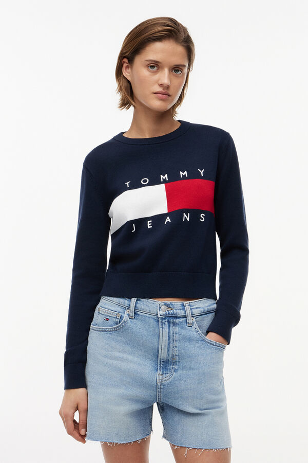 Tommy Jeans Round neck jumper blue