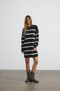 Noisy May Vestido de punto a rayas