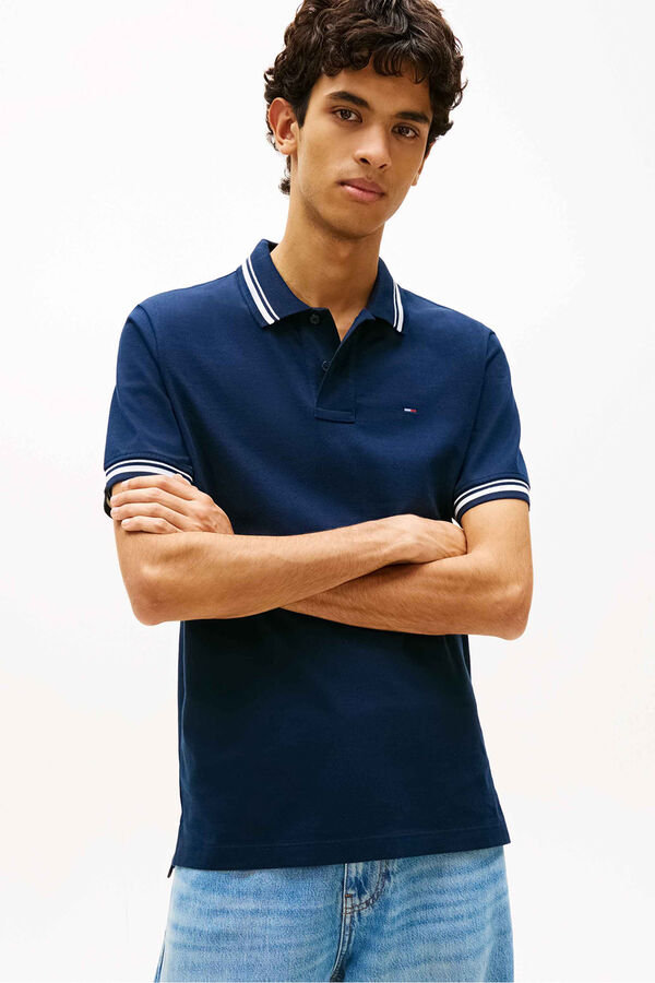 Tommy Jeans Regular fit short sleeve polo shirt blue