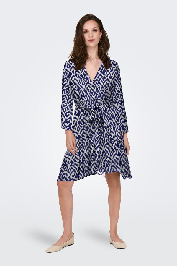 Only Francia ujjú rövid ruha kék