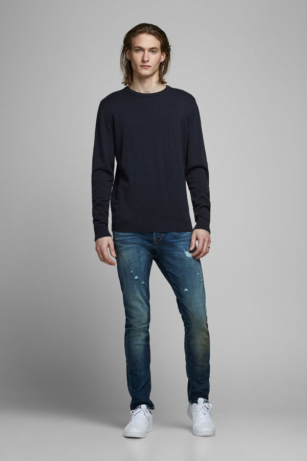 Jack & Jones Jersey de algod&oacute;n azul