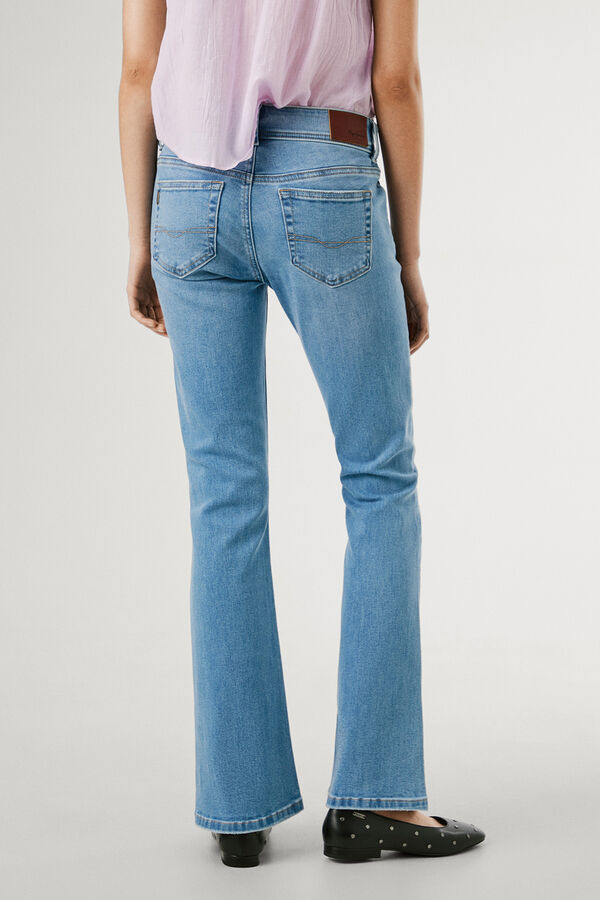 Pepe Jeans Pantal&oacute;n denim flare tiro bajo Pimlico azul