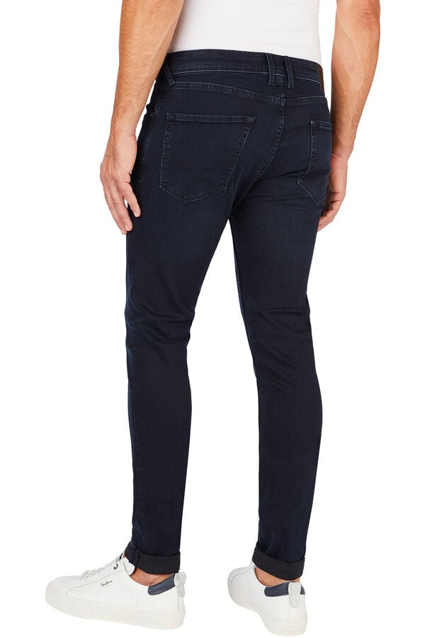Springfield Jeans skinny fit tiro bajo negro