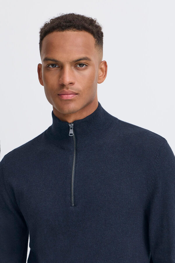 Blend Jersey cuello alto azul