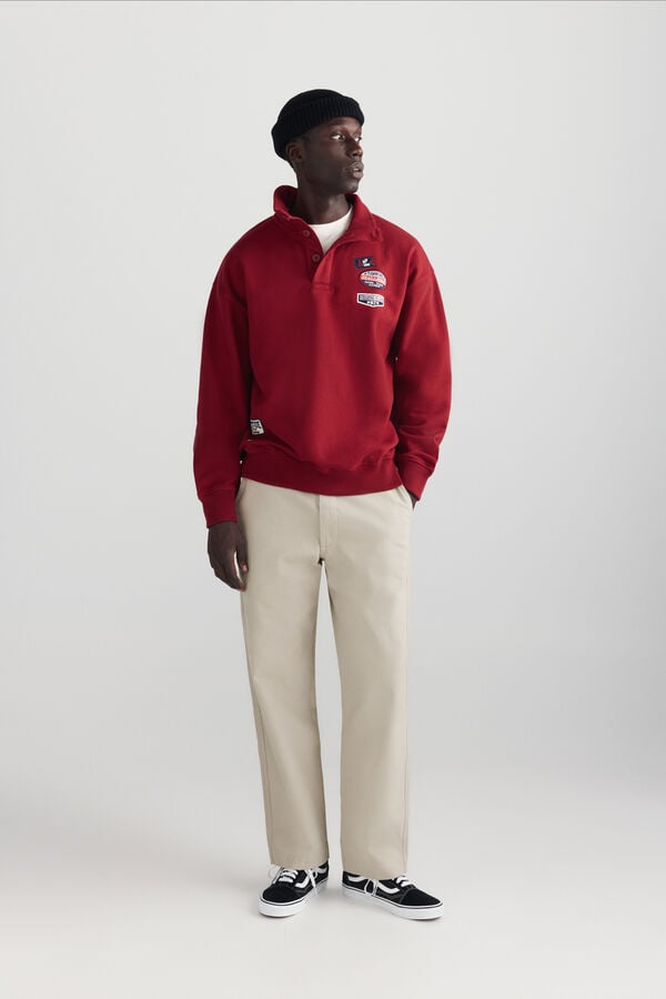 Springfield Patches sweatshirt burgundy
