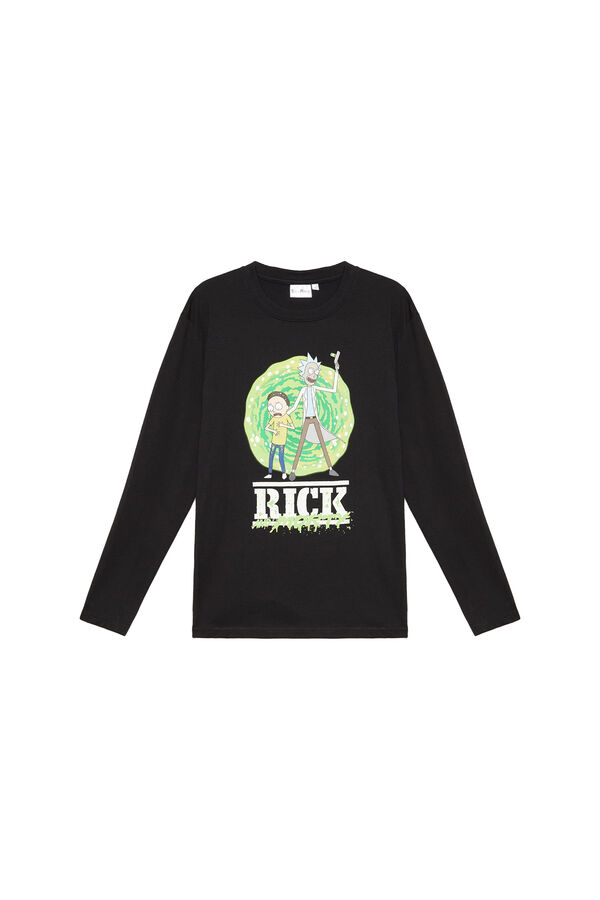 Inside Rick and Morty print T-shirt black