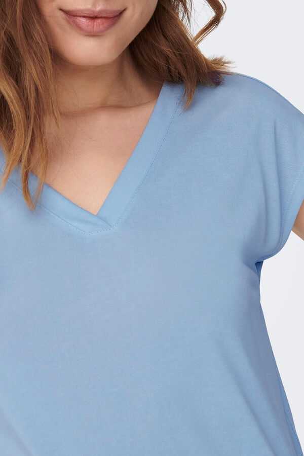 Springfield Modal short-sleeved T-shirt svetloplava