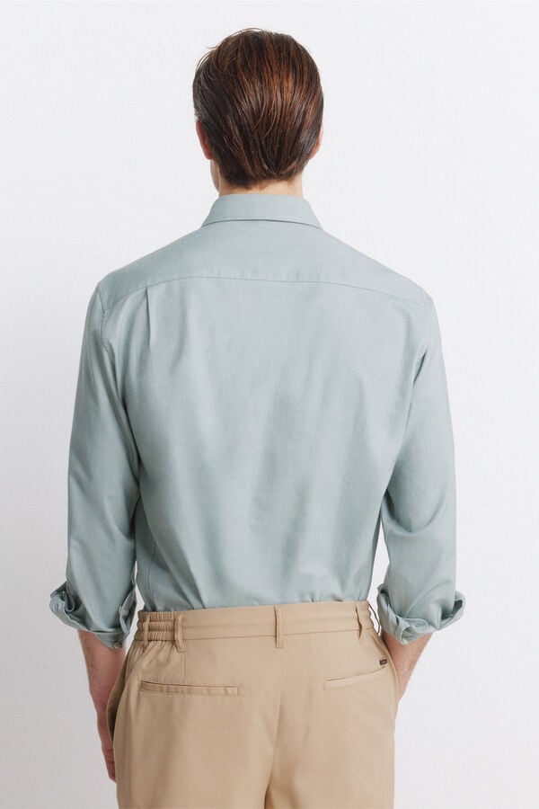 Springfield lightweight oxford polo shirt green