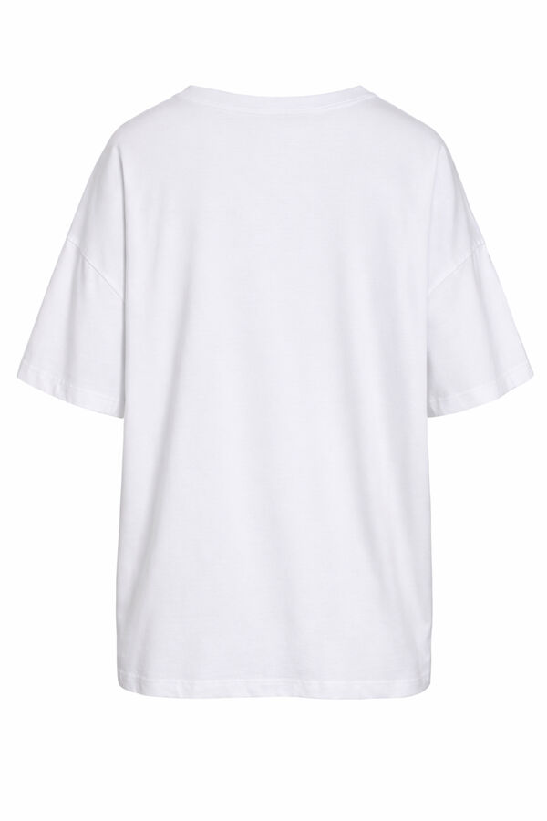 Noisy May T-shirt de manga curta estampada branco