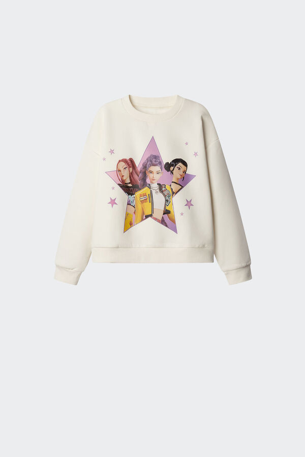 Springfield Kids Sudadera "KPOP HUNTRIX&trade; Netflix &copy;" ni&ntilde;a marfil