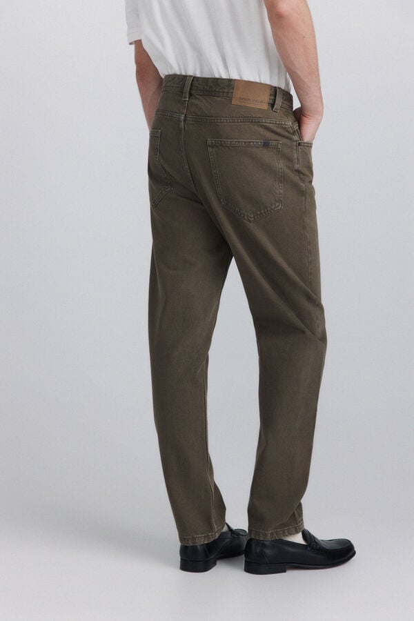 Springfield Light wash wide leg jeans beige