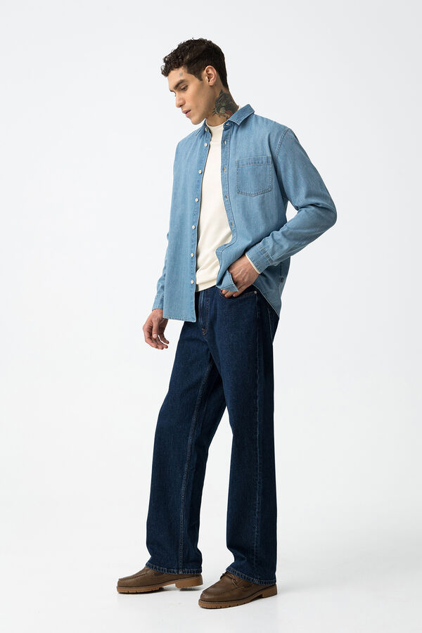 Tiffosi Camisa Denim Regular Fit azul