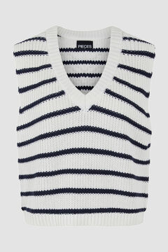 Springfield Short knit vest white