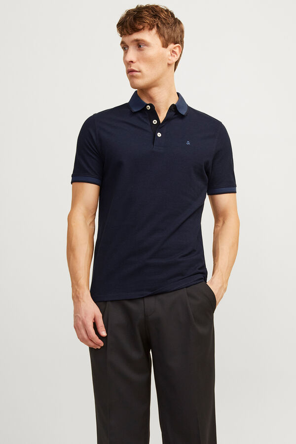 Jack & Jones Polo de algod&oacute;n b&aacute;sico azul