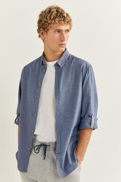 Springfield Chemise structur&eacute;e bleu indigo