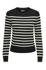 Only Pullover Streifen Schwarz