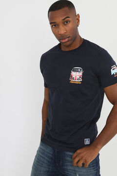 Springfield Printed short-sleeved T-shirt  navy