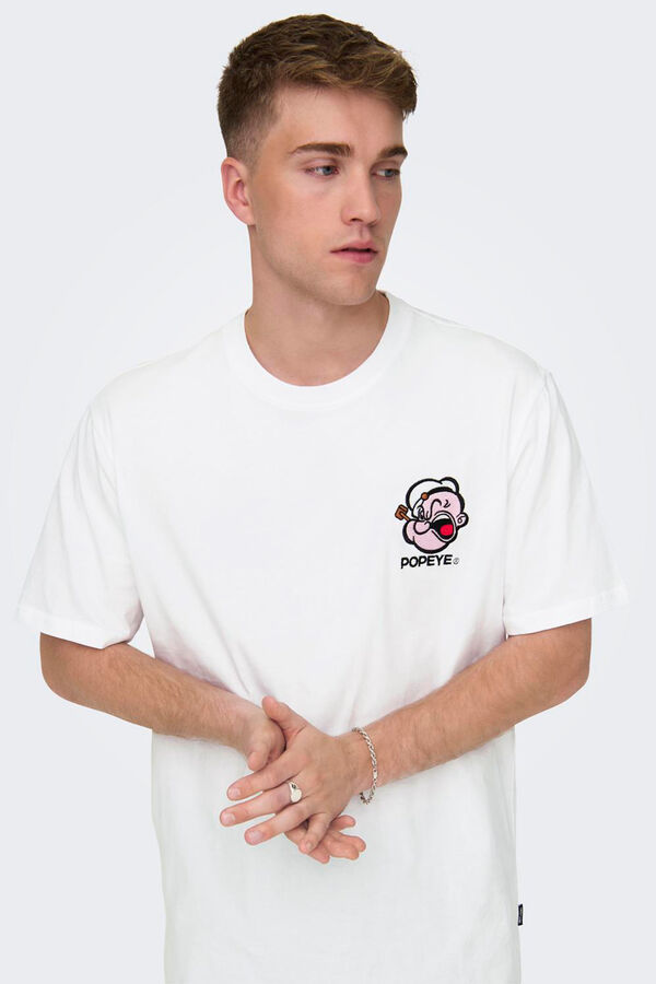 Springfield Kurzarm-Shirt Popeye blanco