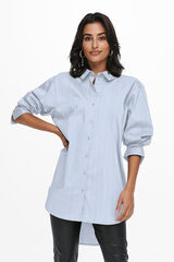 Springfield Oversize shirt with long sleeves blue mix