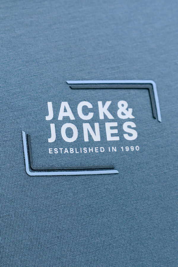 Jack & Jones Camiseta logo frontal gris