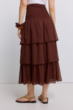 Springfield Honeycomb ruffle midi skirt