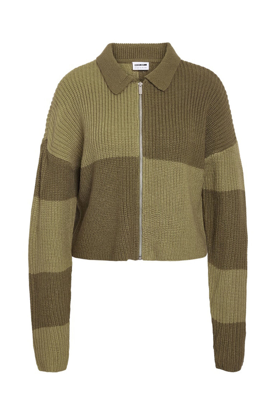 cárdigan cremallera bicolor