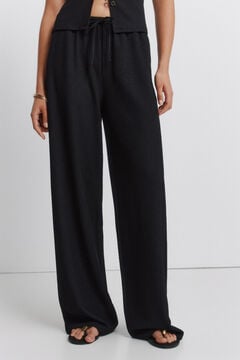Springfield Wide leg structure long trousers
