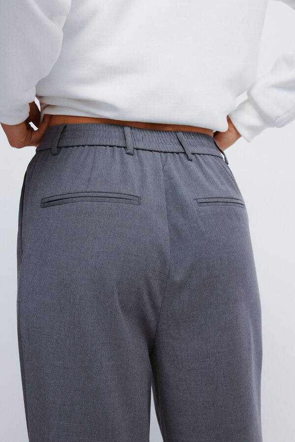 Springfield Trousers with elastic waistband grey