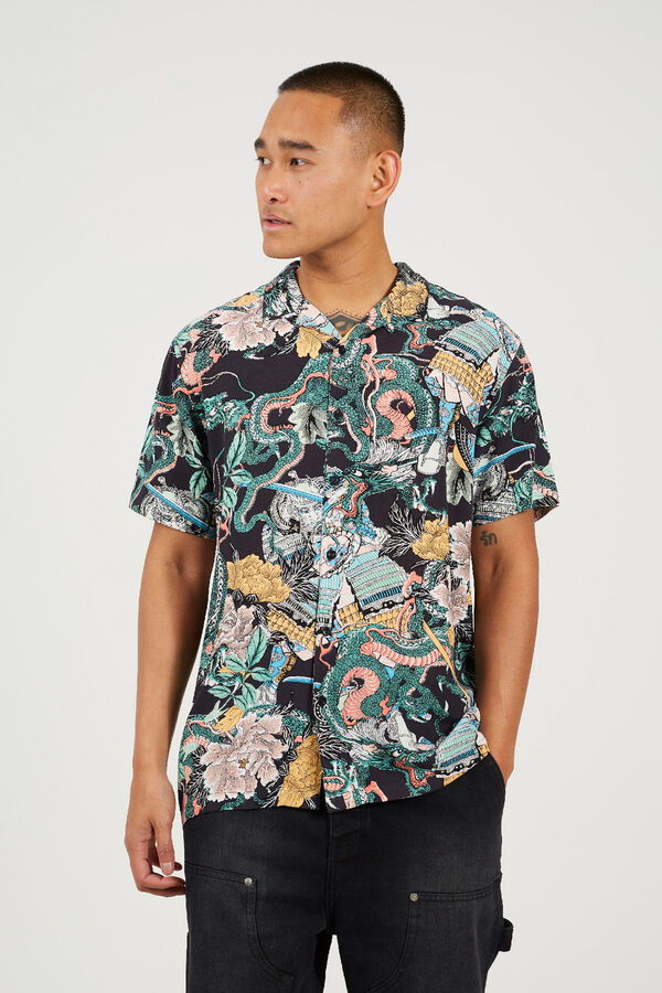 Brave Soul Camisa estampada de manga corta blanco