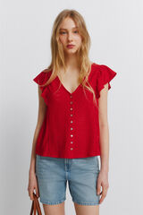 Springfield Embroidered short sleeve T-shirt red