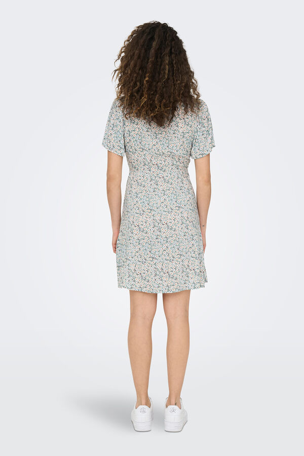 Only Short sleeve short dress blue